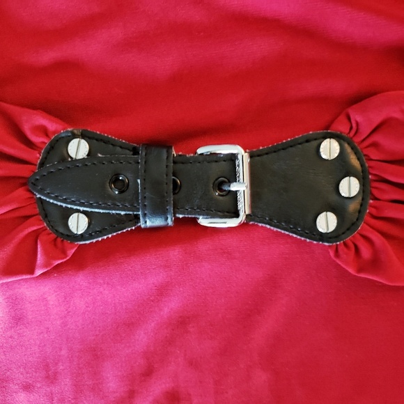 MICHAEL Michael Kors Plus Size Red Midi Belt Dress - Picture 3 of 8